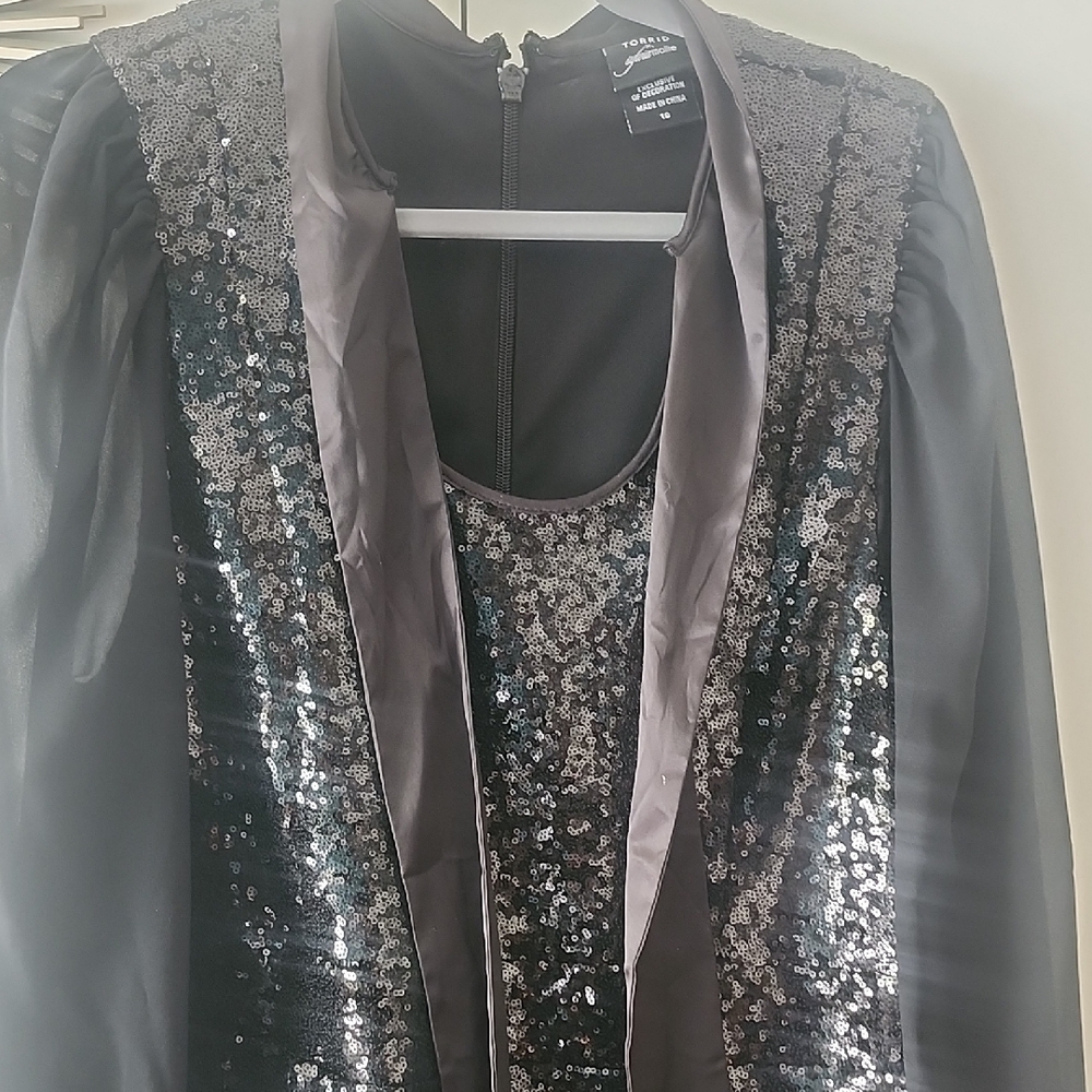 Torrid Black Sequin Blazer